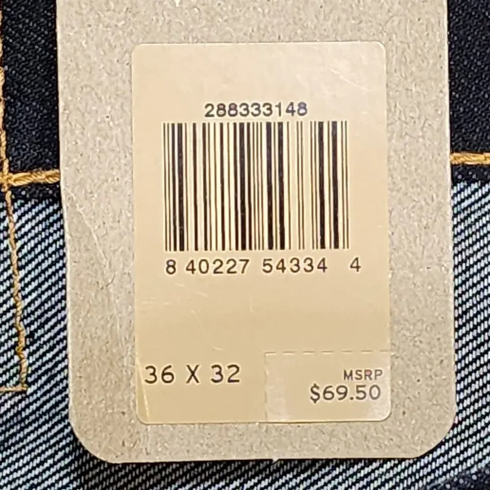 Levi's 512 Jeans Men's 36X32 Dark Wash Slim Taper New 288333148
